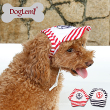 2017 Гуанчжоу животное шляпа оптовая продажа мода якорь в полоску для собак кепка мягкие летние холст Открытый Бейсбол шляпа собака